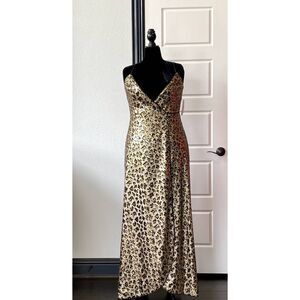 Cheetah Print Aidan Madax Sequined Dress